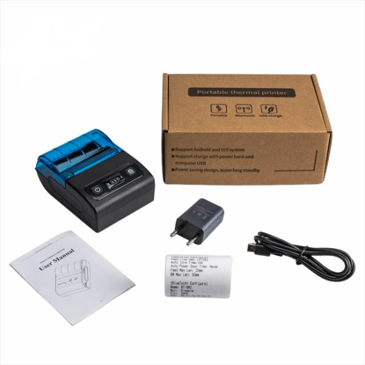 BT-582 58mm Type-C + Bluetooth Portable Thermal Printer(US Plug) by buy2fix