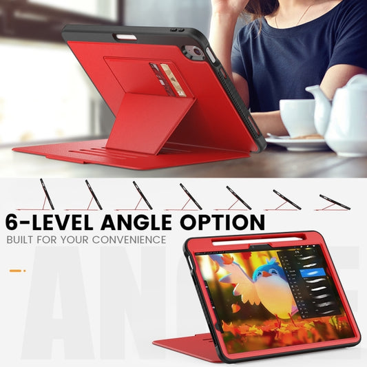 For iPad Air 11 2025 / 2024 Smart B Magnetic Holder Leather Tablet Case(Red) - iPad Air 11 2025 / 2024 Cases by buy2fix | Online Shopping UK | buy2fix
