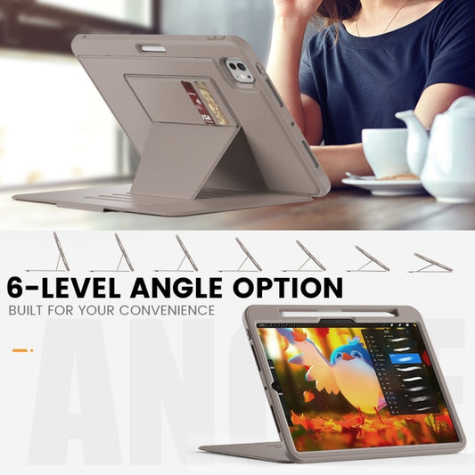 For iPad Pro 11 2025 / 2024 Smart B Magnetic Holder Leather Tablet Case(Rose Gold) by buy2fix