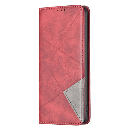 For Samsung Galaxy S25 5G Rhombus Texture Magnetic Leather Phone Case(Red) by buy2fix