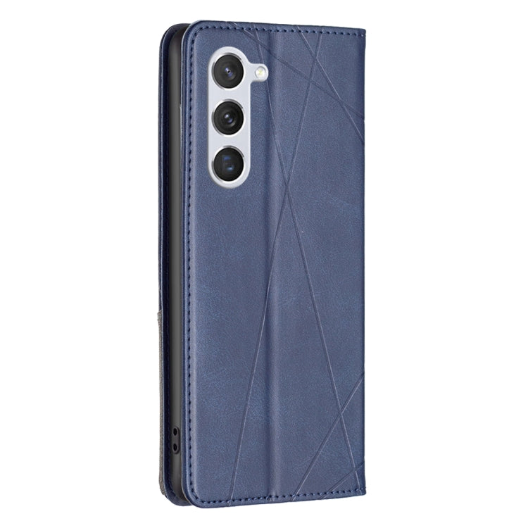 For Samsung Galaxy S25 5G Rhombus Texture Magnetic Leather Phone Case(Blue) by buy2fix
