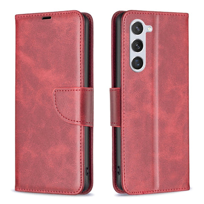 For Samsung Galaxy S25 5G Lambskin Texture Pure Color Flip Leather Phone Case(Red) by buy2fix