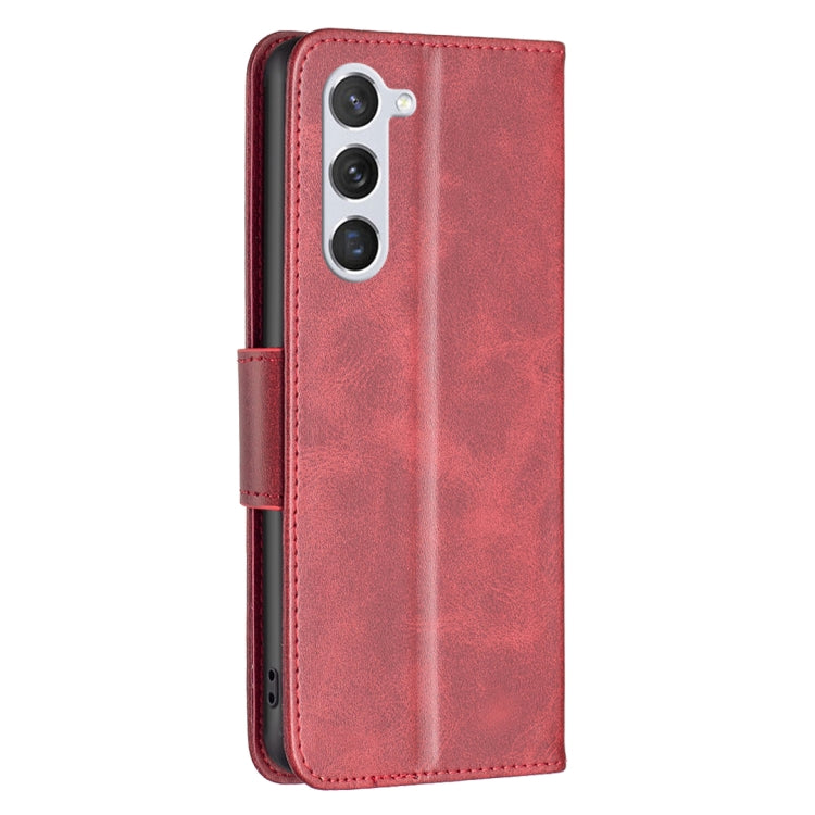 For Samsung Galaxy S25 5G Lambskin Texture Pure Color Flip Leather Phone Case(Red) by buy2fix