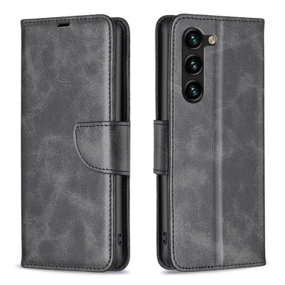 For Samsung Galaxy S25+ 5G Lambskin Texture Pure Color Flip Leather Phone Case(Black) by buy2fix