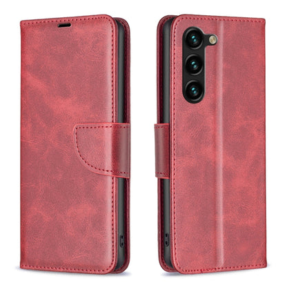 For Samsung Galaxy S25+ 5G Lambskin Texture Pure Color Flip Leather Phone Case(Red) by buy2fix