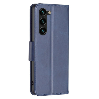 For Samsung Galaxy S25+ 5G Lambskin Texture Pure Color Flip Leather Phone Case(Blue) by buy2fix