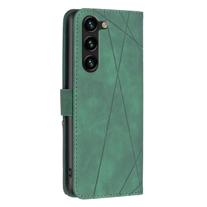 For Samsung Galaxy S25+ 5G Magnetic Buckle Rhombus Texture Leather Phone Case(Green) by buy2fix