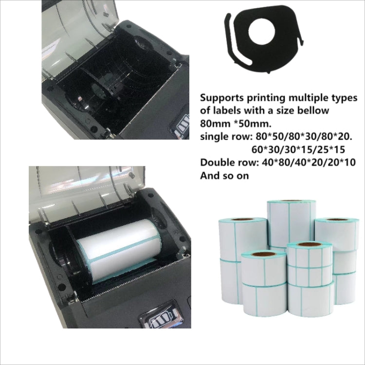 BT-802 80mm USB-C/Type-C + Bluetooth Portable Thermal Printer(EU Plug) by buy2fix