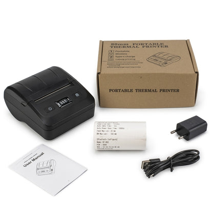 BT-802 80mm USB-C/Type-C + Bluetooth Portable Thermal Printer(US Plug) by buy2fix