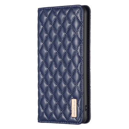 For Samsung Galaxy S25 Ultra 5G Diamond Lattice Magnetic Leather Flip Phone Case(Blue) by buy2fix