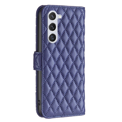 For Samsung Galaxy S25 5G Diamond Lattice Wallet Flip Leather Phone Case(Blue) by buy2fix