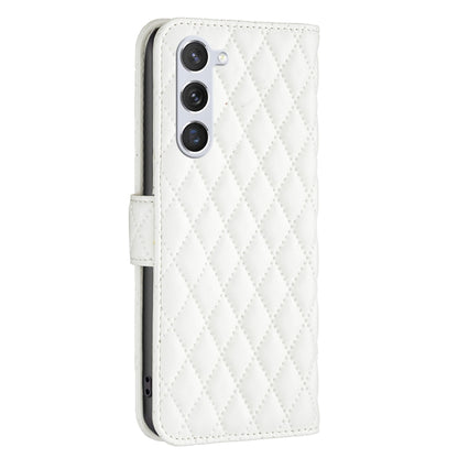 For Samsung Galaxy S25 5G Diamond Lattice Wallet Flip Leather Phone Case(White) by buy2fix