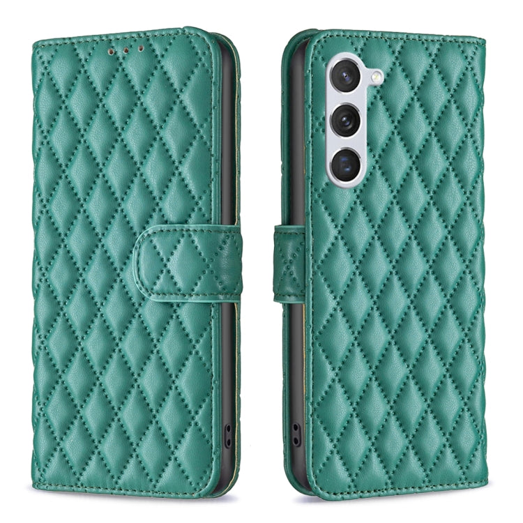 For Samsung Galaxy S25 5G Diamond Lattice Wallet Flip Leather Phone Case(Green) by buy2fix