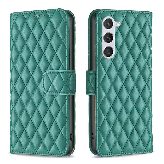 For Samsung Galaxy S25 5G Diamond Lattice Wallet Flip Leather Phone Case(Green) by buy2fix