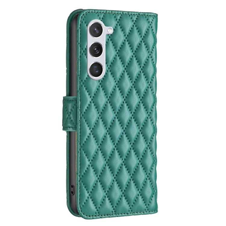 For Samsung Galaxy S25 5G Diamond Lattice Wallet Flip Leather Phone Case(Green) by buy2fix