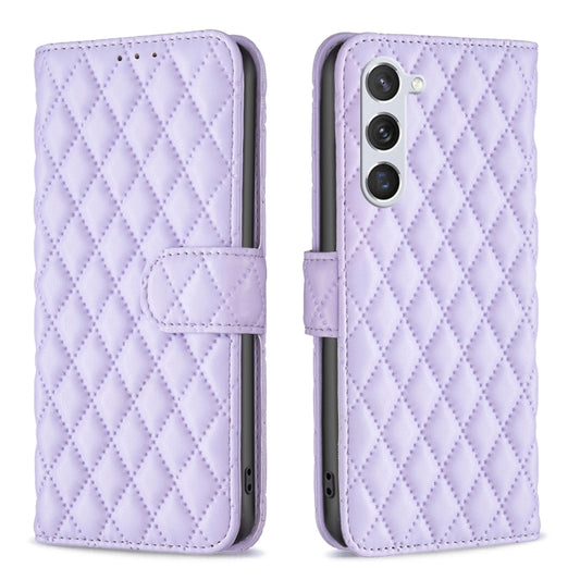 For Samsung Galaxy S25 5G Diamond Lattice Wallet Flip Leather Phone Case(Purple) by buy2fix