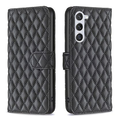 For Samsung Galaxy S25 5G Diamond Lattice Wallet Flip Leather Phone Case(Black) by buy2fix