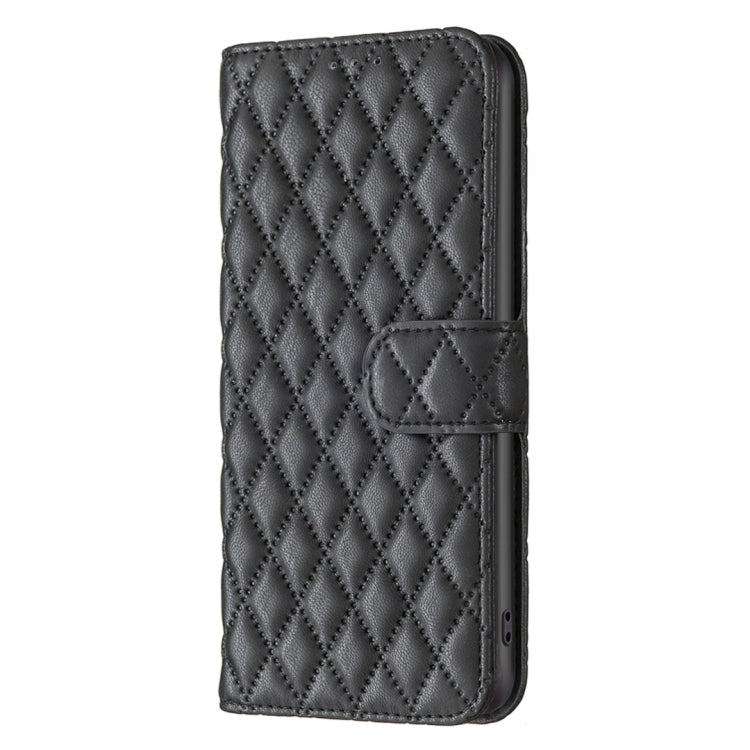 For Samsung Galaxy S25 5G Diamond Lattice Wallet Flip Leather Phone Case(Black) by buy2fix