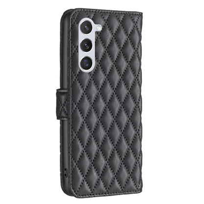 For Samsung Galaxy S25 5G Diamond Lattice Wallet Flip Leather Phone Case(Black) by buy2fix