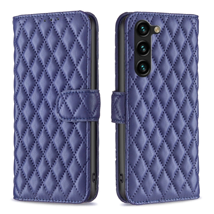 For Samsung Galaxy S25+ 5G Diamond Lattice Wallet Flip Leather Phone Case(Blue) by buy2fix