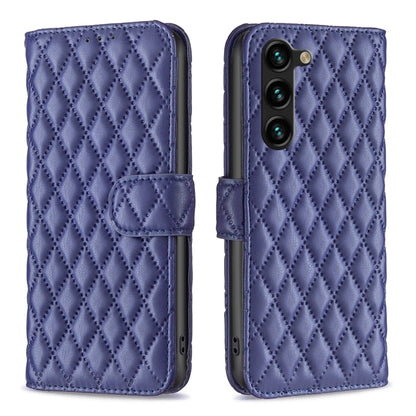 For Samsung Galaxy S25+ 5G Diamond Lattice Wallet Flip Leather Phone Case(Blue) by buy2fix