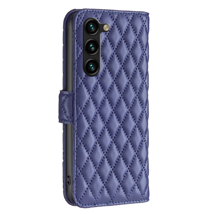 For Samsung Galaxy S25+ 5G Diamond Lattice Wallet Flip Leather Phone Case(Blue) by buy2fix