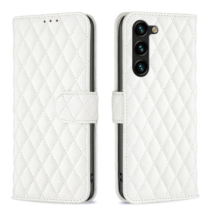 For Samsung Galaxy S25+ 5G Diamond Lattice Wallet Flip Leather Phone Case(White) by buy2fix