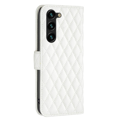For Samsung Galaxy S25+ 5G Diamond Lattice Wallet Flip Leather Phone Case(White) by buy2fix