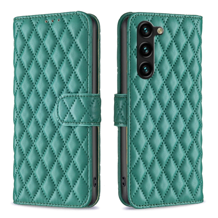 For Samsung Galaxy S25+ 5G Diamond Lattice Wallet Flip Leather Phone Case(Green) by buy2fix