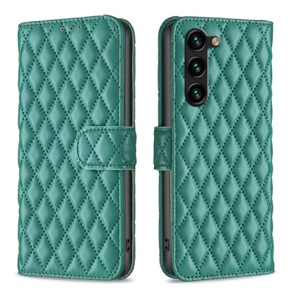 For Samsung Galaxy S25+ 5G Diamond Lattice Wallet Flip Leather Phone Case(Green) by buy2fix