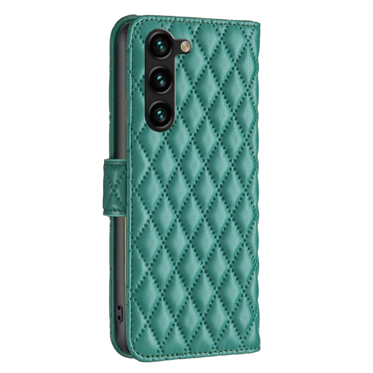 For Samsung Galaxy S25+ 5G Diamond Lattice Wallet Flip Leather Phone Case(Green) by buy2fix
