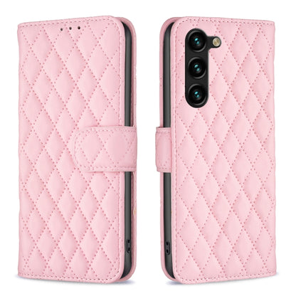 For Samsung Galaxy S25+ 5G Diamond Lattice Wallet Flip Leather Phone Case(Pink) by buy2fix