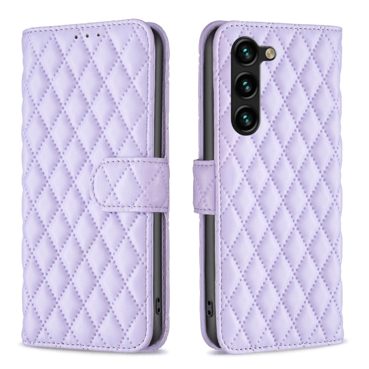 For Samsung Galaxy S25+ 5G Diamond Lattice Wallet Flip Leather Phone Case(Purple) by buy2fix