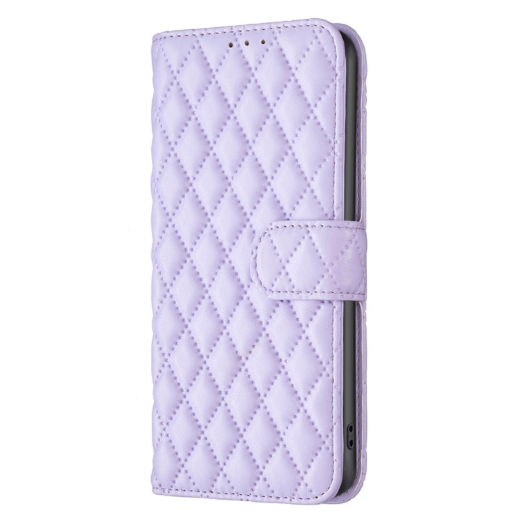 For Samsung Galaxy S25+ 5G Diamond Lattice Wallet Flip Leather Phone Case(Purple) by buy2fix