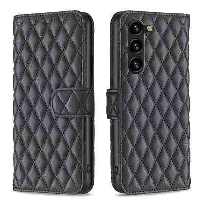 For Samsung Galaxy S25+ 5G Diamond Lattice Wallet Flip Leather Phone Case(Black) by buy2fix