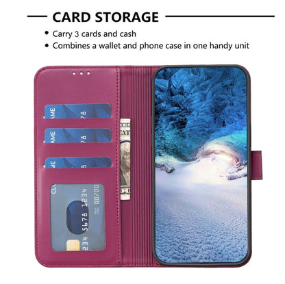 For Samsung Galaxy S25 Ultra 5G Four-leaf Embossed Leather Phone Case(Rose Red) by buy2fix