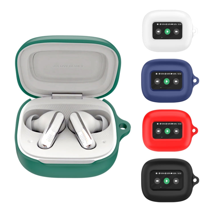 For JBL Live Beam 3 Wireless Bluetooth Earphones Silicone Protective Case(Black) by buy2fix
