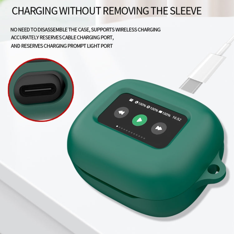 For JBL Live Beam 3 Wireless Bluetooth Earphones Silicone Protective Case(Black) by buy2fix