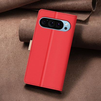 For Google Pixel 9 Color Matching RFID Anti-theft Leather Phone Case(Red) by buy2fix