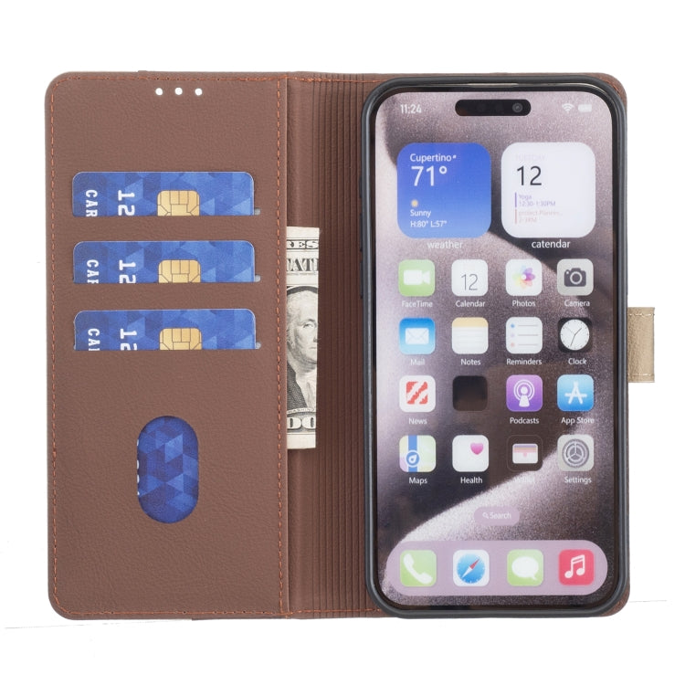 For Google Pixel 9 Pro Color Matching RFID Anti-theft Leather Phone Case(Brown) by buy2fix