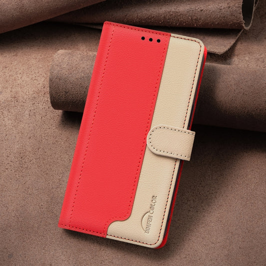 For Google Pixel 9 Pro Color Matching RFID Anti-theft Leather Phone Case(Red) by buy2fix