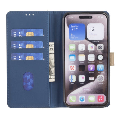 For Google Pixel 9 Pro Color Matching RFID Anti-theft Leather Phone Case(Blue) by buy2fix