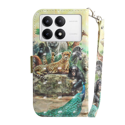 For Xiaomi Redmi K70 Pro / K70 3D Colored Flip Leather Phone Case(Zoo) - Xiaomi Cases by buy2fix | Online Shopping UK | buy2fix