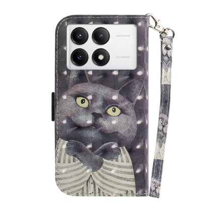 For Xiaomi Redmi K70 Pro / K70 3D Colored Flip Leather Phone Case(Hug Cat) - Xiaomi Cases by buy2fix | Online Shopping UK | buy2fix