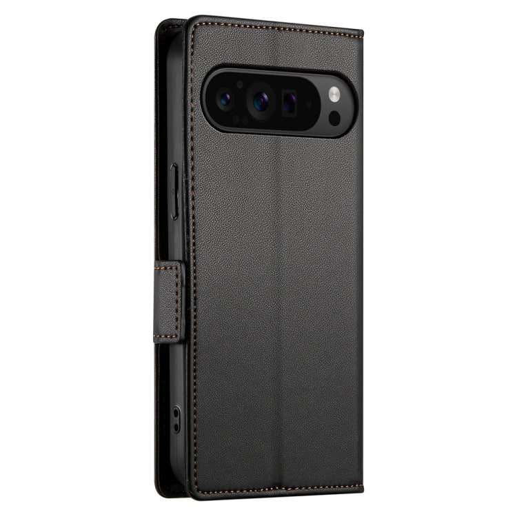 For Google Pixel 9 Pro Side Buckle Magnetic Frosted Leather Phone Case(Black) by buy2fix