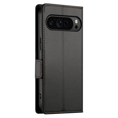For Google Pixel 9 Pro Side Buckle Magnetic Frosted Leather Phone Case(Black) by buy2fix