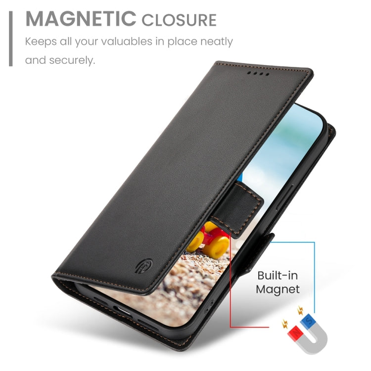 For Google Pixel 9 Pro Side Buckle Magnetic Frosted Leather Phone Case(Black) by buy2fix