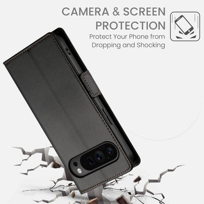 For Google Pixel 9 Pro Side Buckle Magnetic Frosted Leather Phone Case(Black) by buy2fix