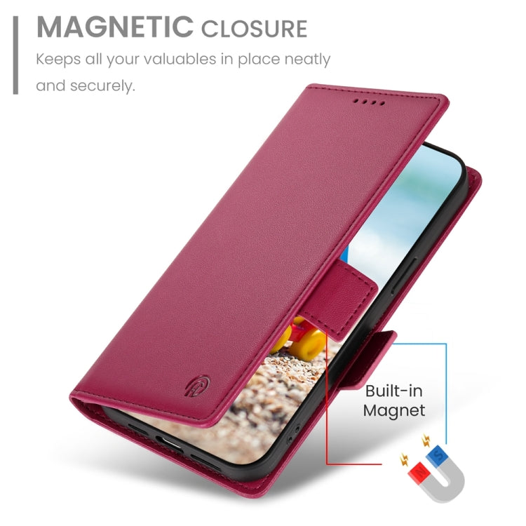 For Google Pixel 9 Pro Side Buckle Magnetic Frosted Leather Phone Case(Wine Red) by buy2fix