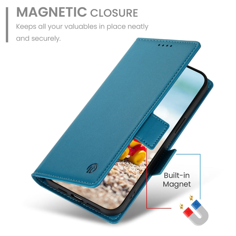 For Google Pixel 9 Pro Side Buckle Magnetic Frosted Leather Phone Case(Blue) by buy2fix